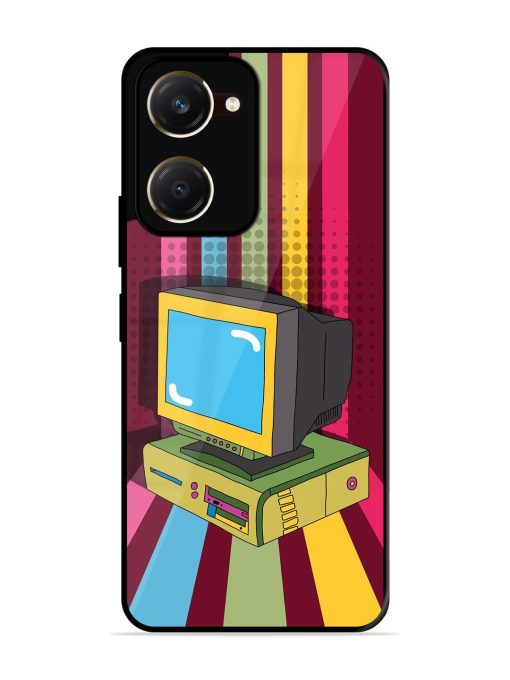 Retro Tech Vibes Glossy Soft Edge Case for Vivo Y28S (5G)