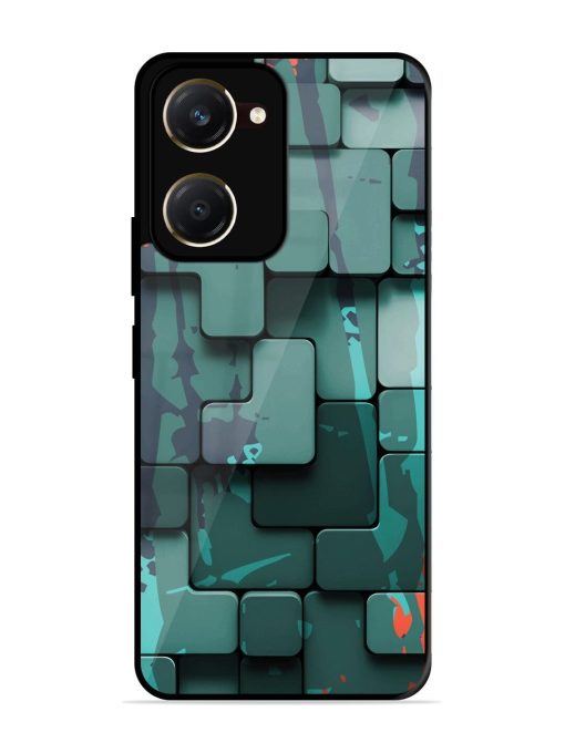 Abstract Geometric Mosaic Glossy Soft Edge Case for Vivo Y28S (5G)