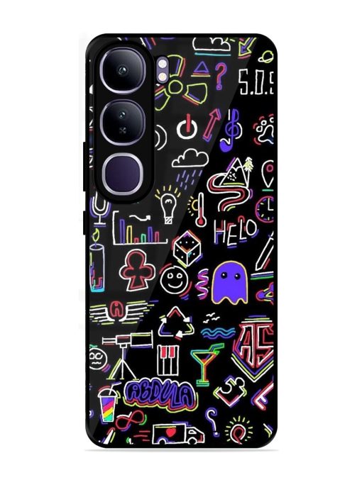 Neon Doodle Glossy Soft Edge Case for Vivo Y300 (5G)