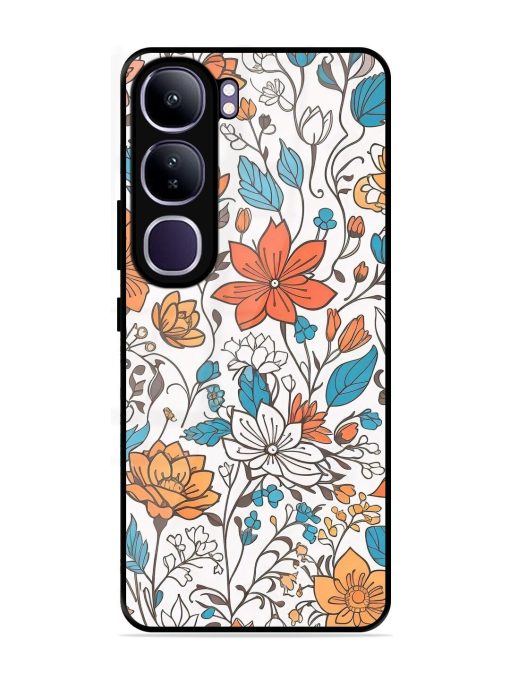 Floral Symphony Glossy Soft Edge Case for Vivo Y300 (5G)