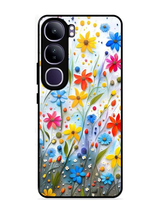 Vibrant Floral Glossy Soft Edge Case for Vivo Y300 (5G)