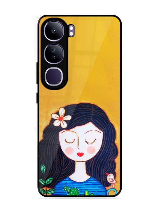 Girl Illustration Glossy Soft Edge Case for Vivo Y300 (5G)