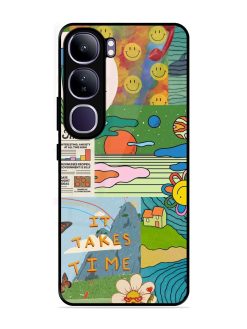 Groovy Vibes Glossy Soft Edge Case for Vivo Y300 (5G)