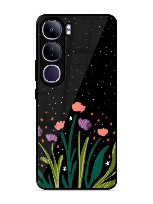 Midnight Bloom Glossy Soft Edge Case for Vivo Y300 (5G)