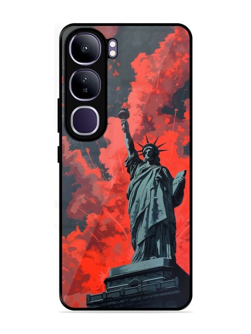 Lady Liberty'S Firework Finale Glossy Soft Edge Case for Vivo Y300 (5G)