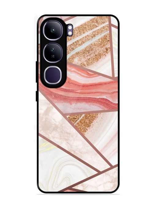 Rosy Mosaic Glossy Soft Edge Case for Vivo Y300 (5G)