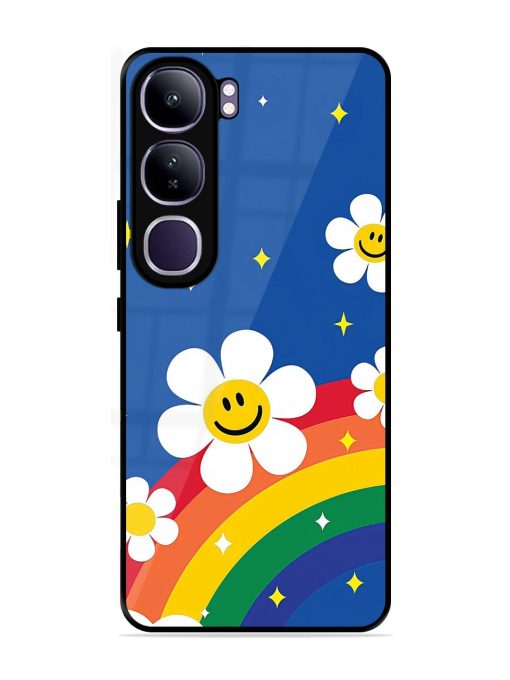 Happy Daisies And Rainbow Sky Glossy Soft Edge Case for Vivo Y300 (5G)