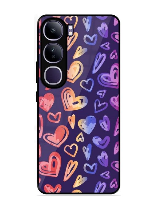 Rainbow Hearts Glossy Soft Edge Case for Vivo Y300 (5G)