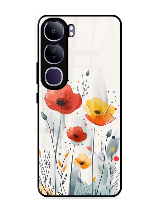 Poppy Fields Glossy Soft Edge Case for Vivo Y300 (5G)