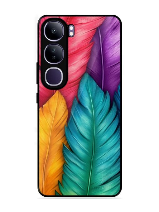 Rainbow Feathers Glossy Soft Edge Case for Vivo Y300 (5G)