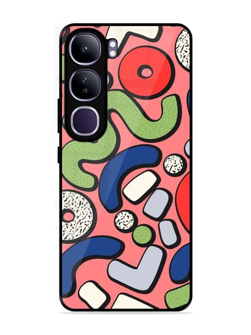Groovy Geometric Shapes Glossy Soft Edge Case for Vivo Y300 (5G)
