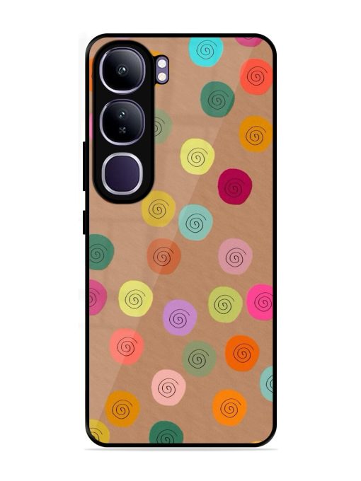 Swirly Dots On Kraft Glossy Soft Edge Case for Vivo Y300 (5G)