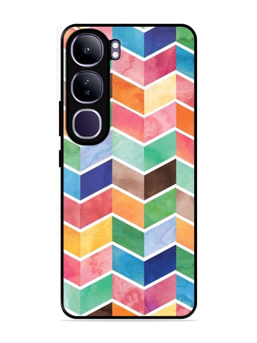 Watercolor Chevron Whimsy Glossy Soft Edge Case for Vivo Y300 (5G)