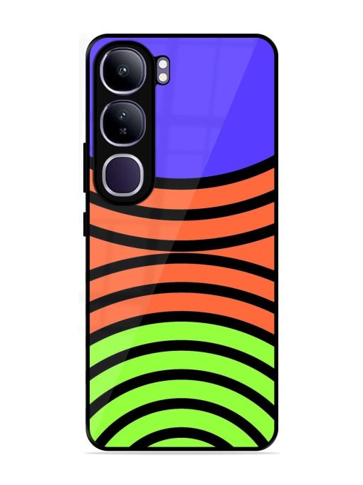 Psychedelic Stripe Symphony Glossy Soft Edge Case for Vivo Y300 (5G)