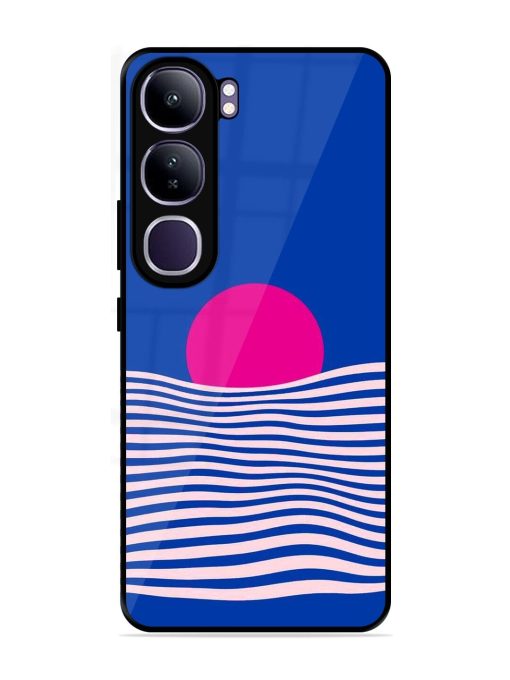 Pink Sunset Over Blue Waves Glossy Soft Edge Case for Vivo Y300 (5G)