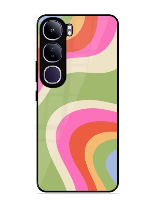 Wavy Rainbow Wonderland Glossy Soft Edge Case for Vivo Y300 (5G)