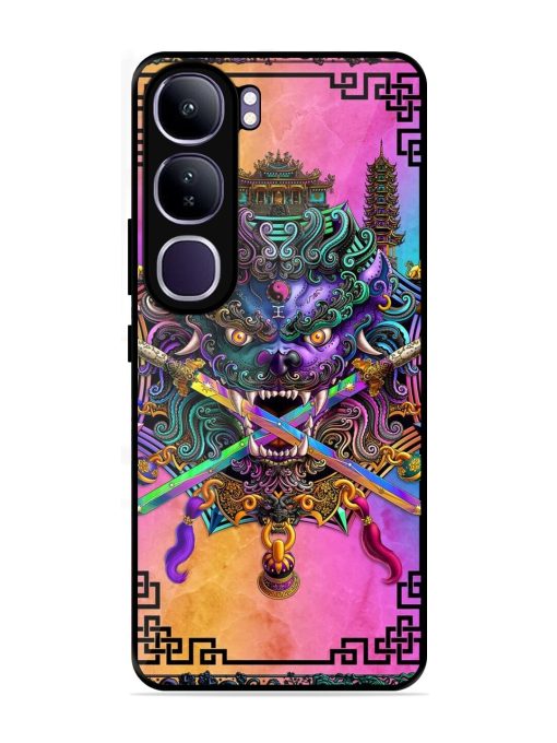 Psychedelic Fu Dog Tapestry Glossy Soft Edge Case for Vivo Y300 (5G)