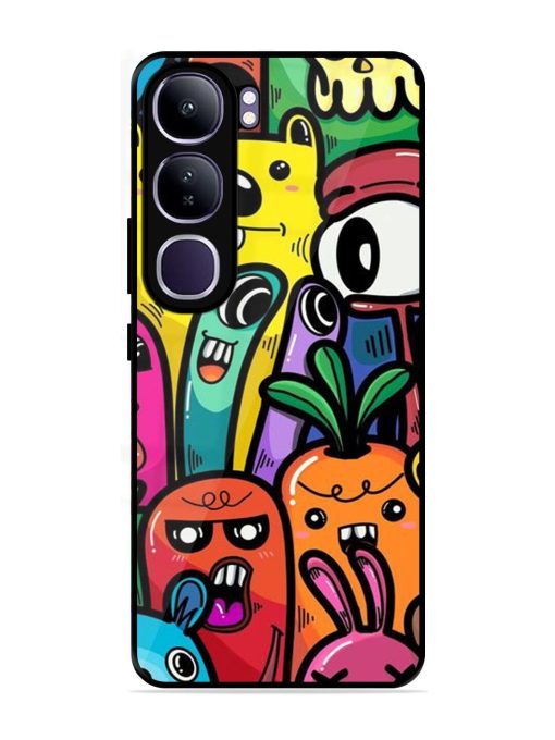 Whimsical Doodle Chaos Glossy Soft Edge Case for Vivo Y300 (5G)