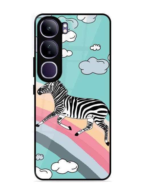 Zebra On A Rainbow Glossy Soft Edge Case for Vivo Y300 (5G)