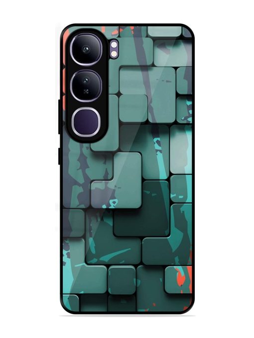 Abstract Geometric Mosaic Glossy Soft Edge Case for Vivo Y300 (5G)