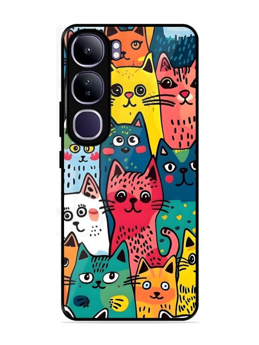 Feline Frenzy Glossy Soft Edge Case for Vivo Y300 (5G)