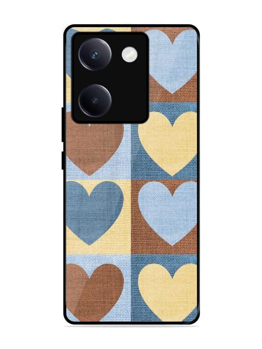 Hearts On Canvas Glossy Soft Edge Case for Vivo Y300 Plus (5G)