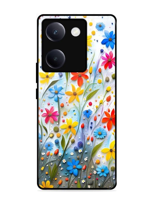 Vibrant Floral Glossy Soft Edge Case for Vivo Y300 Plus (5G)
