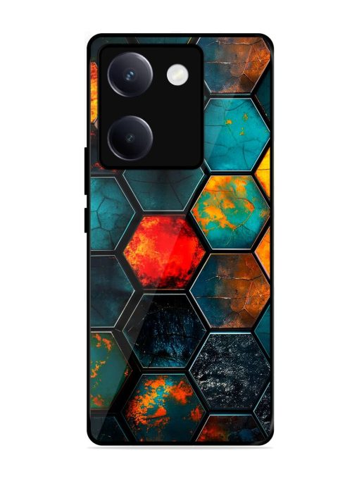 Hexagon Hive Glossy Soft Edge Case for Vivo Y300 Plus (5G)