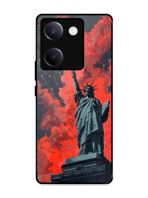 Lady Liberty'S Firework Finale Glossy Soft Edge Case for Vivo Y300 Plus (5G)