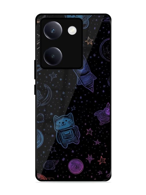 Cosmic Cat Chaos Glossy Soft Edge Case for Vivo Y300 Plus (5G)