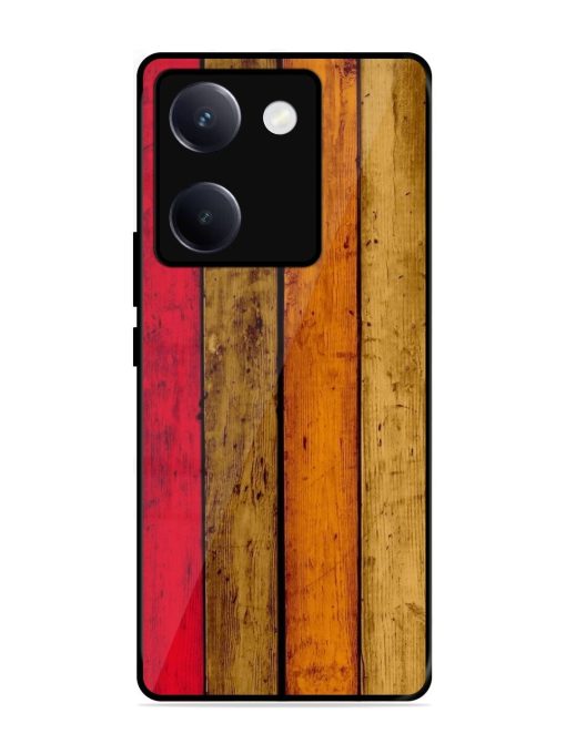 Colorful Woodgrain Glossy Soft Edge Case for Vivo Y300 Plus (5G)