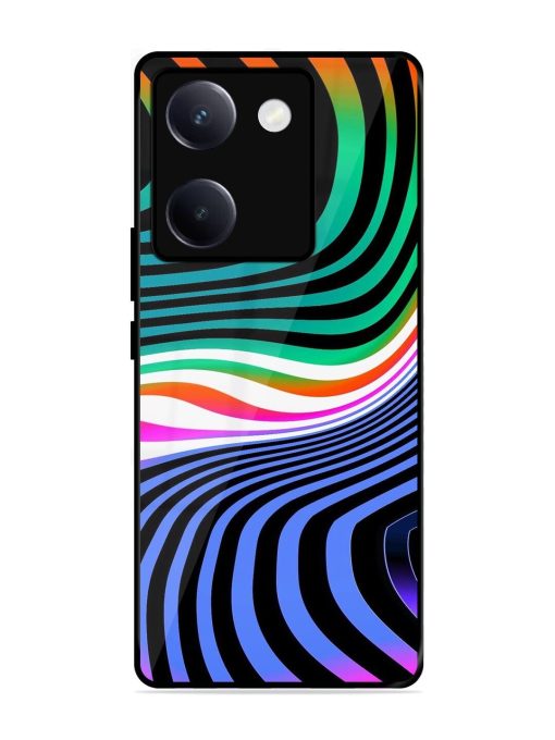 Psychedelic Waves Glossy Soft Edge Case for Vivo Y300 Plus (5G)