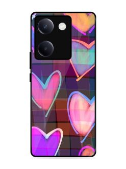 Neon Hearts Glossy Soft Edge Case for Vivo Y300 Plus (5G)