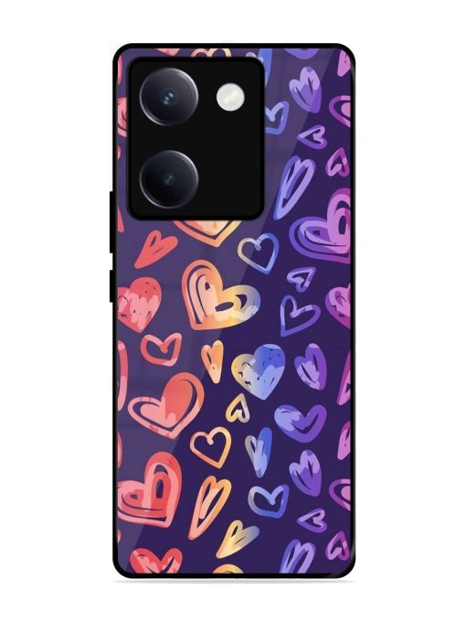 Rainbow Hearts Glossy Soft Edge Case for Vivo Y300 Plus (5G)