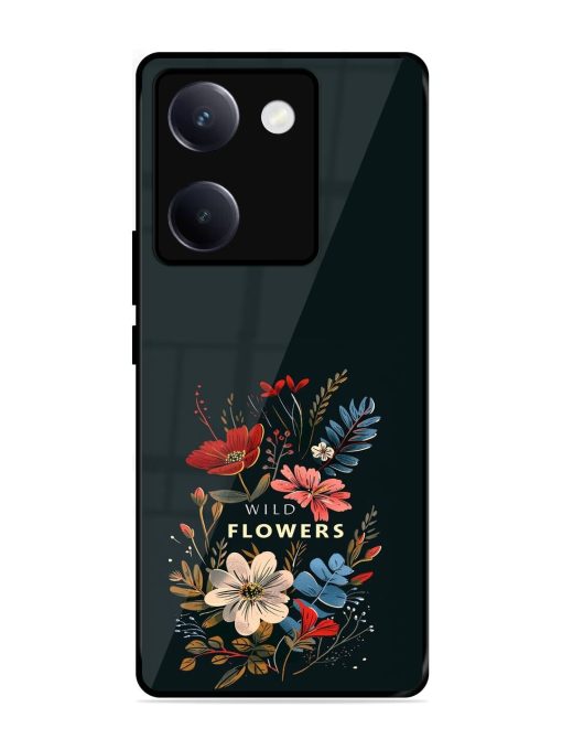 Dark Floral Glossy Soft Edge Case for Vivo Y300 Plus (5G)