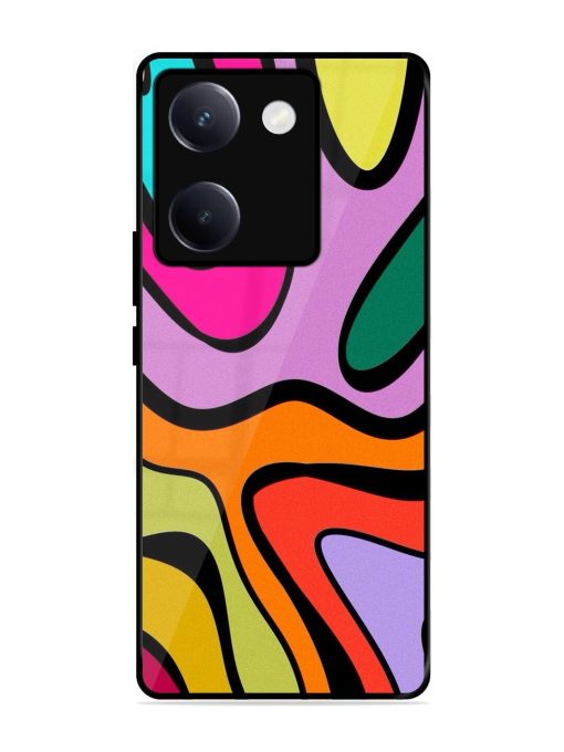 Groovy Swirls Glossy Soft Edge Case for Vivo Y300 Plus (5G)