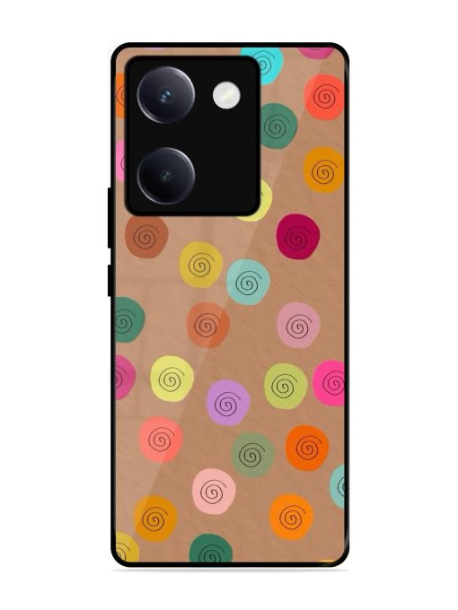 Swirly Dots On Kraft Glossy Soft Edge Case for Vivo Y300 Plus (5G)