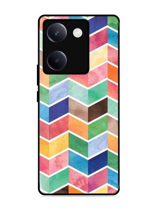 Watercolor Chevron Whimsy Glossy Soft Edge Case for Vivo Y300 Plus (5G)