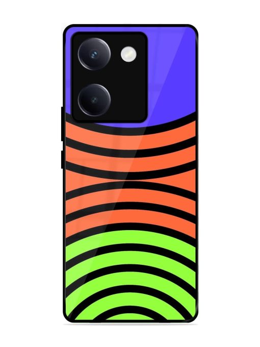 Psychedelic Stripe Symphony Glossy Soft Edge Case for Vivo Y300 Plus (5G)