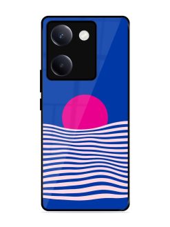 Pink Sunset Over Blue Waves Glossy Soft Edge Case for Vivo Y300 Plus (5G)