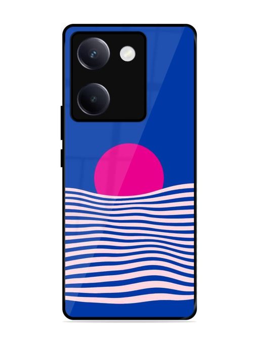 Pink Sunset Over Blue Waves Glossy Soft Edge Case for Vivo Y300 Plus (5G)