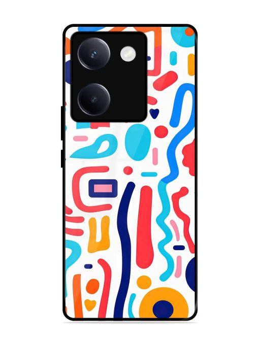 Whimsical Doodle Chaos Glossy Soft Edge Case for Vivo Y300 Plus (5G)