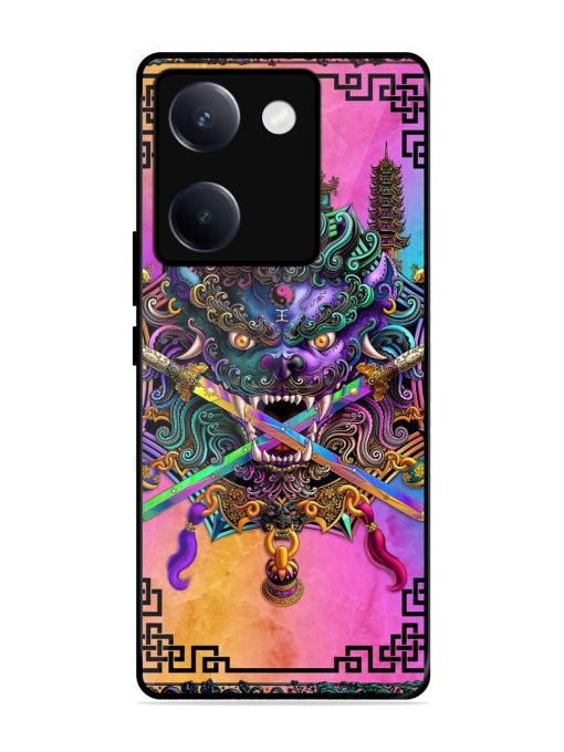 Psychedelic Fu Dog Tapestry Glossy Soft Edge Case for Vivo Y300 Plus (5G)