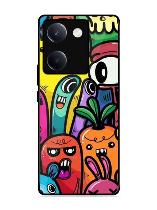 Whimsical Doodle Chaos Glossy Soft Edge Case for Vivo Y300 Plus (5G)