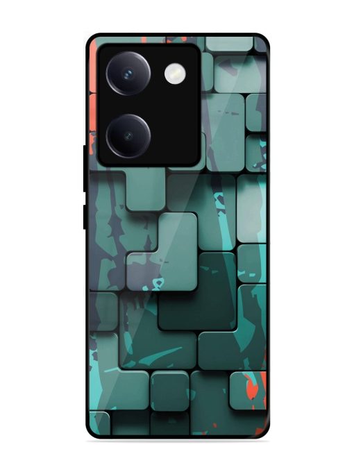 Abstract Geometric Mosaic Glossy Soft Edge Case for Vivo Y300 Plus (5G)