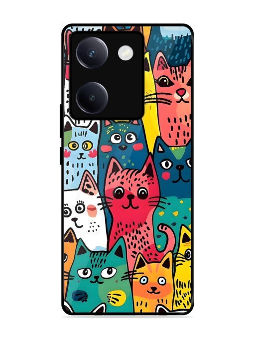 Feline Frenzy Glossy Soft Edge Case for Vivo Y300 Plus (5G)