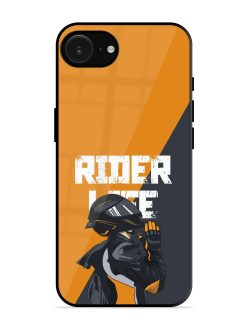 Ride Never Ends Glossy Soft Edge Case for Apple Iphone 16E