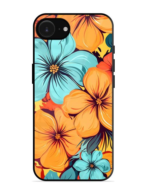 Tropical Bloom Glossy Soft Edge Case for Apple Iphone 16E