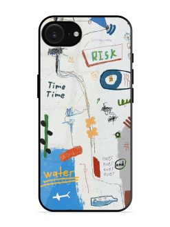 Mind Map Madness Glossy Soft Edge Case for Apple Iphone 16E