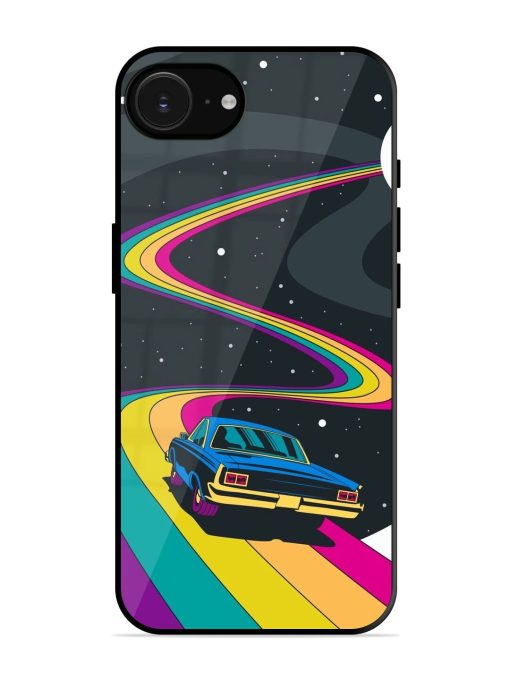 Rainbow Road Glossy Soft Edge Case for Apple Iphone 16E